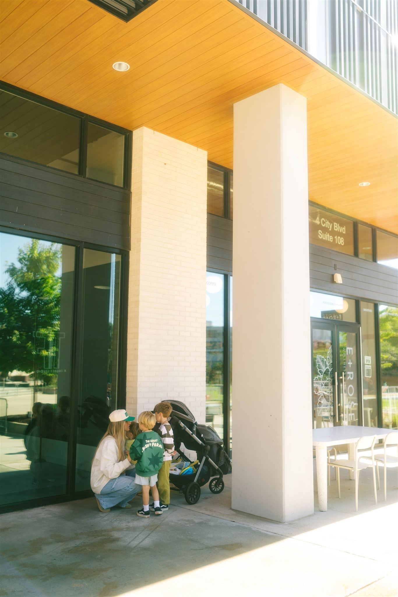 Mom calming down a toddler