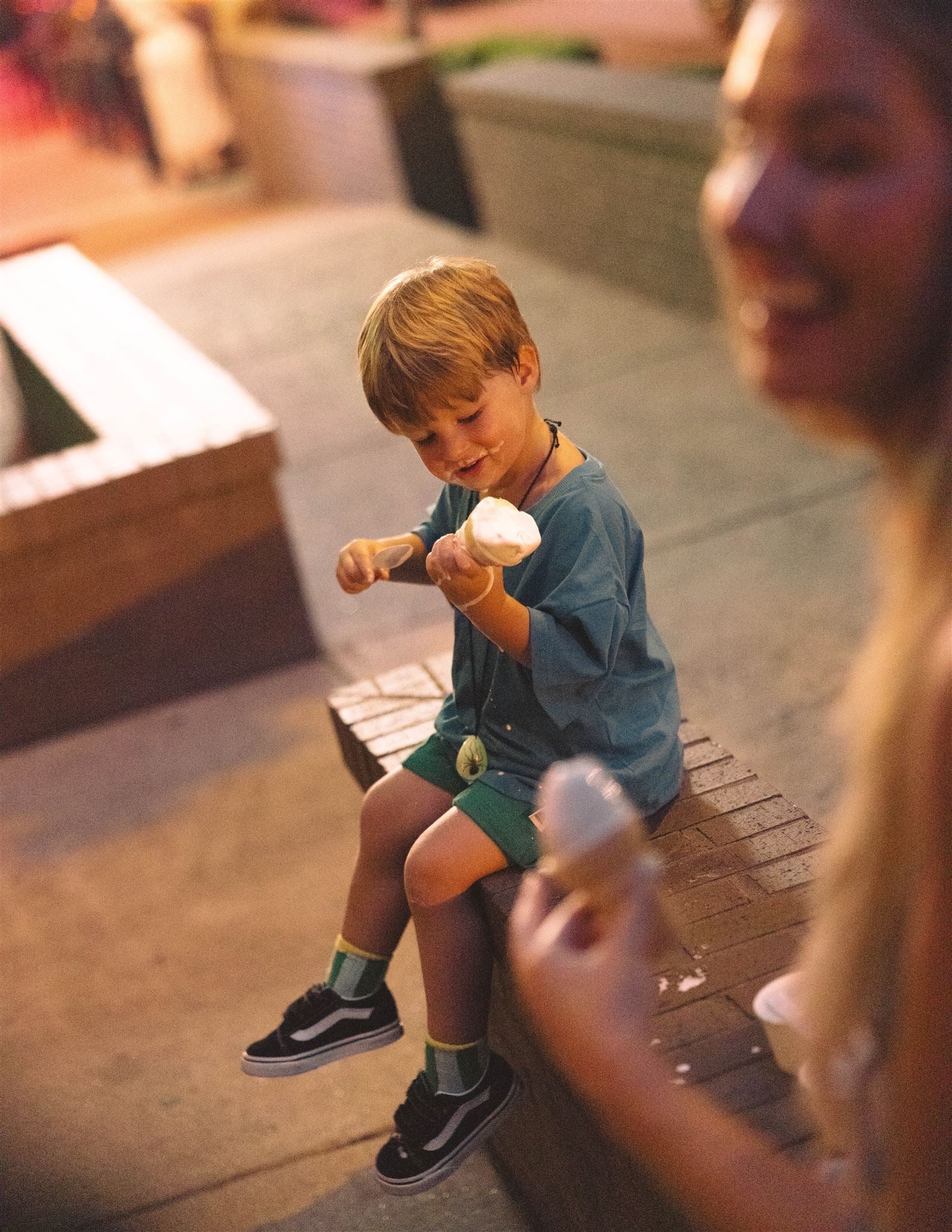 Toddler starting to have a meltdown while mom is in line